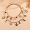 Multilayer Stacked Bird Flower Love Sunflower Accessories Pendant Necklace Summer Beach Women's Clavicle Chain
