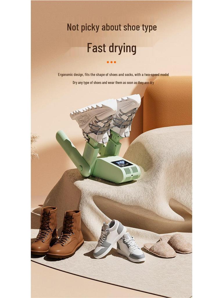 European Standard Touchscreen Folding Shoe Dryer & Sterilizer