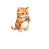 50 Hand-Painted Cartoon Cat Stickers Cute Wind Waterproof Hand Account Decorative Stickers Creative Children Stickers