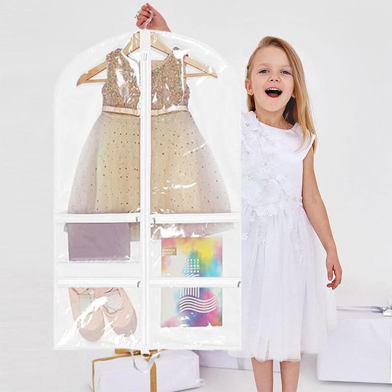 Clear Garment Bags For Dance Costumes 40 Inch Dance Garment Bags For Dancers Hanging Clothes For Closet Storage