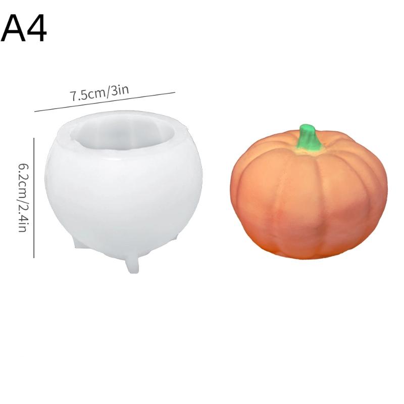 Halloween Pumpkin Silicone Mold Diy Aromatherapy Candles Drip Resin Plaster Ornaments Mould Handmade Soap Candle Making