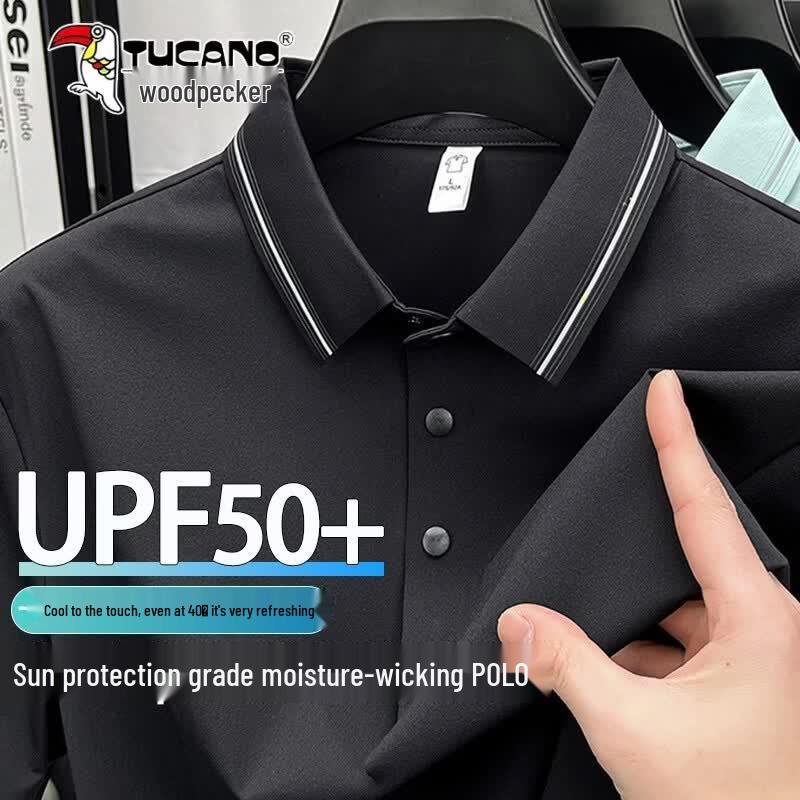 Tucano Herren Eisseide Kurzarm Poloshirt