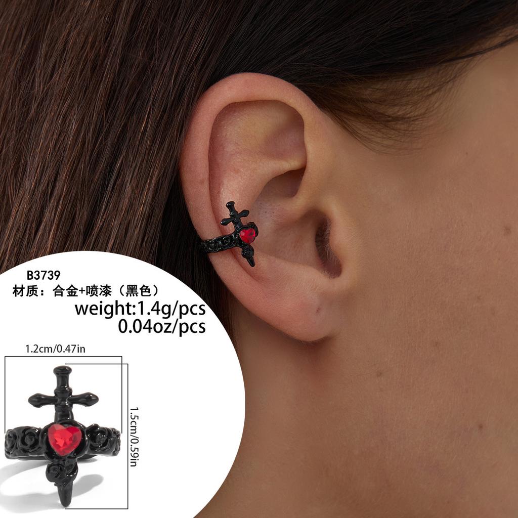 Creative Halloween Skull Hand Ear Bone Clip Earrings Personality Diablo Spider No Pierced Earrings