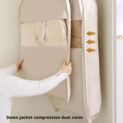 Down Jacket Compressed Dust Cover Hanging Bag Household Clothes Bag With Storage Transparent Zi R6I4