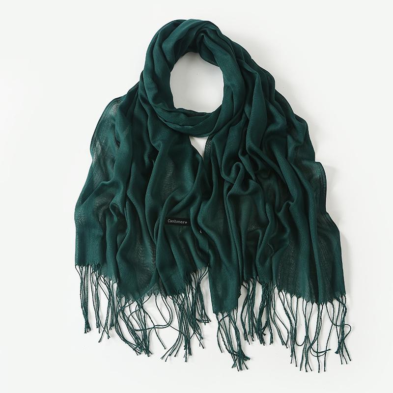 Annual Meeting Cashmere Feel Scarf: Lightweight 100g Solid Color Gift for Men & Women - Autumn/Winter Warm Shawl