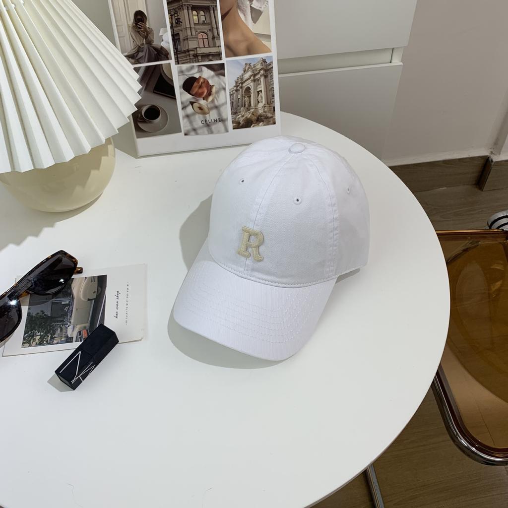 New Embroidery Letter R Baseball Cap Summer Solid Women Ponytail Hats Men Baseball Cap Cotton Outdoor Simple Visor Casual Cap