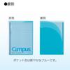KOKUYO Notebook Cover Campus A4 with Print Storage Pocket Blue No-621AN-B