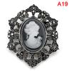  Cameo Vintage Brooches For Women Queen'S Cameo Beauty