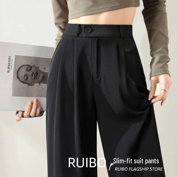 

Women s High-Waisted Summer Drape Pants - Black, Floor-Length, Straight, Narrow, Petite & Wide-Leg Options 2XL