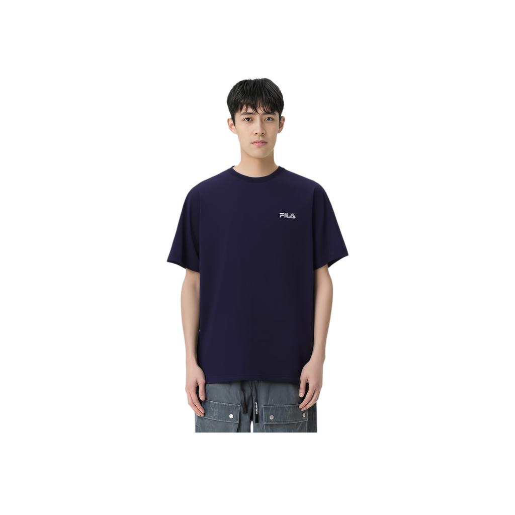 Fila Półokrągły dekolt Pulower Sportowy Casual Oddychający Szybkoschnący Koszulka z krótkim rękawem Koszulka unisex FS252RS02U001-DNA
