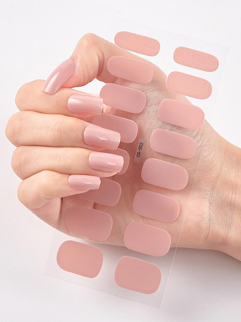 Sell Fast Gel Nail Stickers Soild Nail Gel Wraps Pure Long Lasting