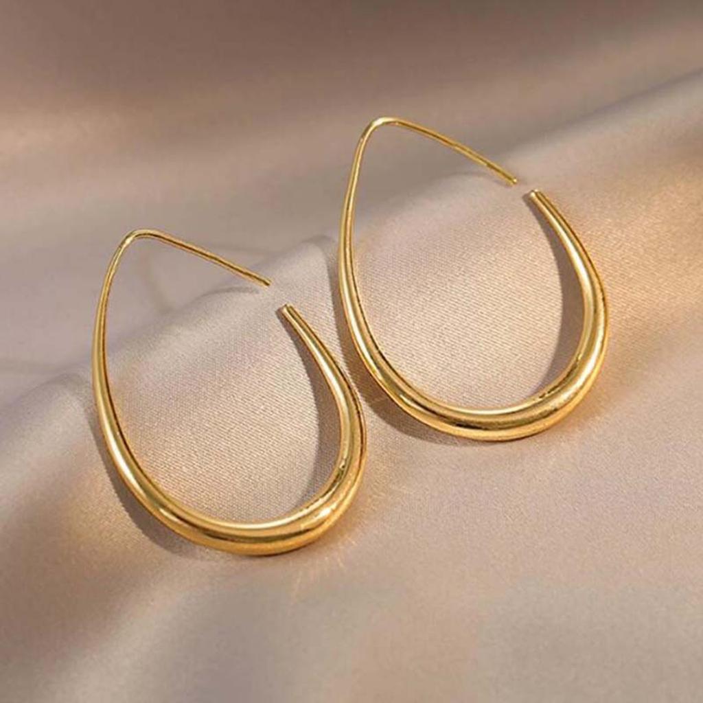 Elegant Teardrop Earrings Jewelry Graceful Teardrop Eer Hoops Accessory Trendy Ear Rings Adornment for Gatherings
