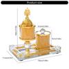 Glass Incenses Diffuser Set With Metal Frame Tray Storage Jar and Tongs Fragrances Censers Home Decoration Ornament