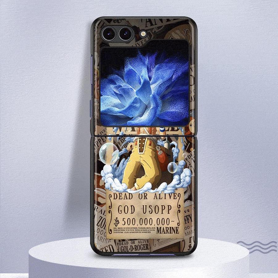 Plakat One Piece Luffy Tylna Pokrowiec na Telefon Funda Case dla Samsung Galaxy Flip3 Z Flip 7 6 5 4 3 Flip7 FE Flip4 Flip5 Flip6