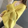 Autumn New Long Sleeve V Neck Women's Knitted Sweater Fashion Casual Loose Solid Winter Sweaters Women Soft Warm Elegant Ladies Knitwear Jumpers 25524