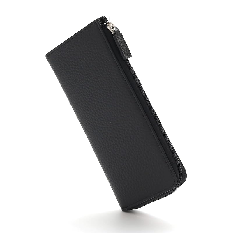 

[KNUTe] long wallet L-shaped zipper ladies genuine leather slim Thin lightweight compact Skimming prevention Shibo wallet coin purse light leather
