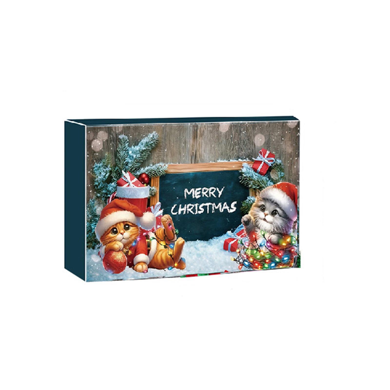 

Рождественский Адвент-календарь, Игрушка для Рождественского Обратного отсчета 24 шт., Дразнилка-канал, Набор игрушек для питомцев, Игрушка-тоннель One Size