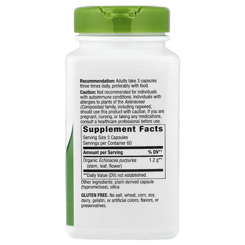 Echinacea Purpurea Herb, 180 Vegan Capsules (400 Mg Per Capsule)