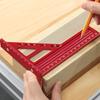 Multiple Angles Woodworking Square Measuring Ruler,22.5-90 Degree Aluminum Measuring Protractors Layout Measuring Tool