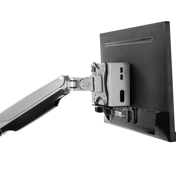 Support D'ordinateur À Client Mince - Ewent - Fixation VESA - Noir - 12 Cm