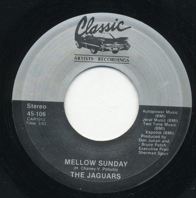 7inch Record JAGUARS - Mellow Sunday 45106 Classic Artists 1989 US Rock Used