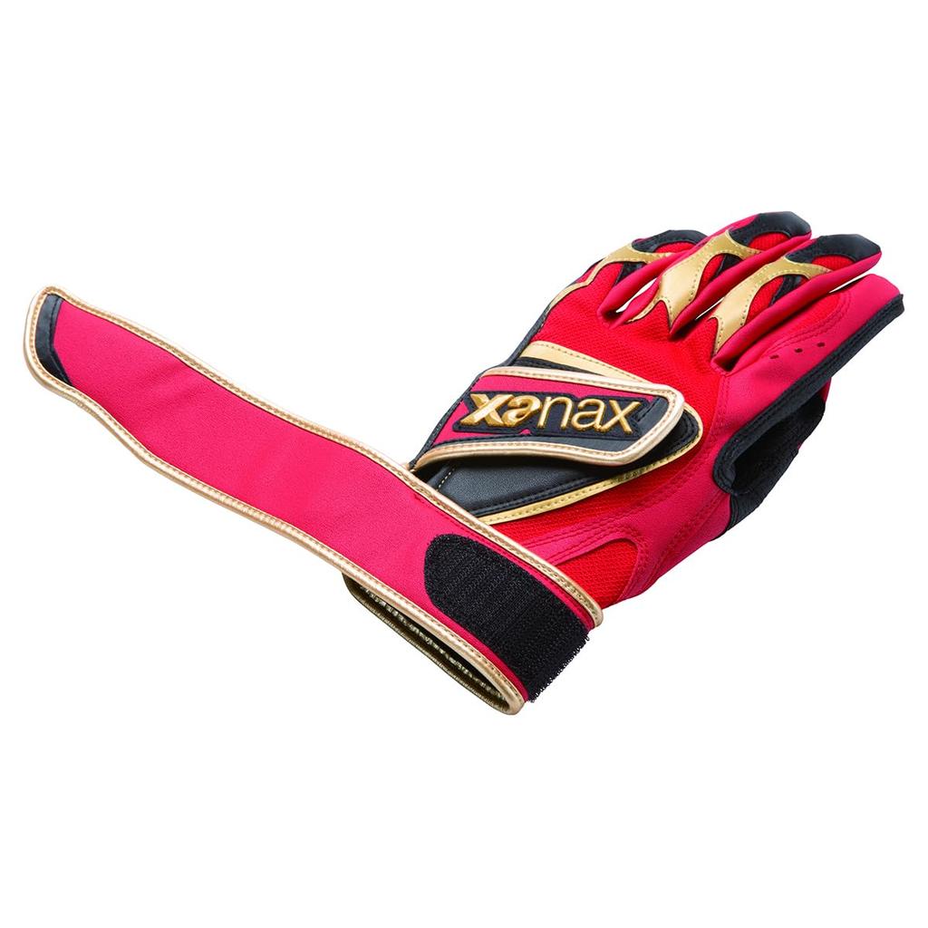 Xanax Baseball Batting Red and Black Size BBG109 Gloves, Hands, (2390), Small,