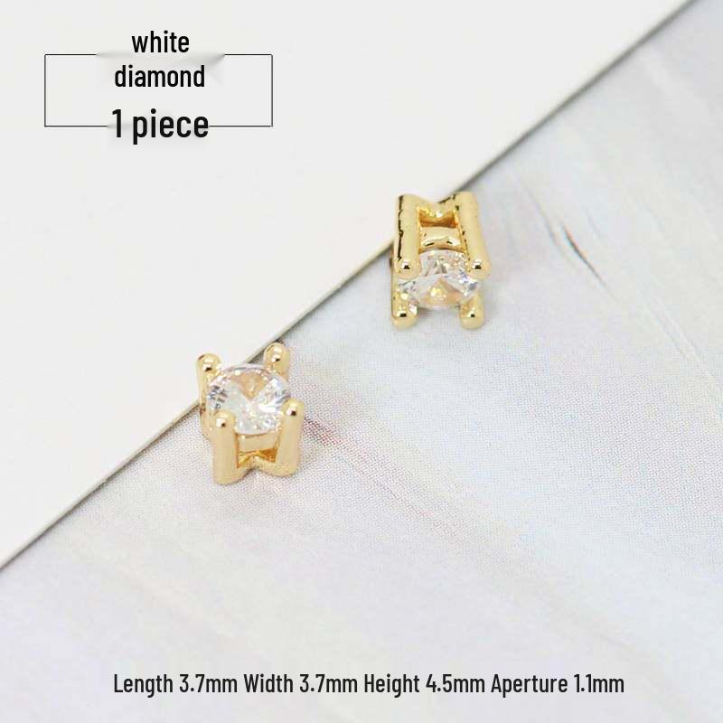 14k Gold Plated Multicolor Cubic Zirconia Spacer Beads for DIY Jewelry