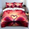 "Romantic Swan Theme Decor Set" Exquisite three-piece bedding set gift for kids and adults
