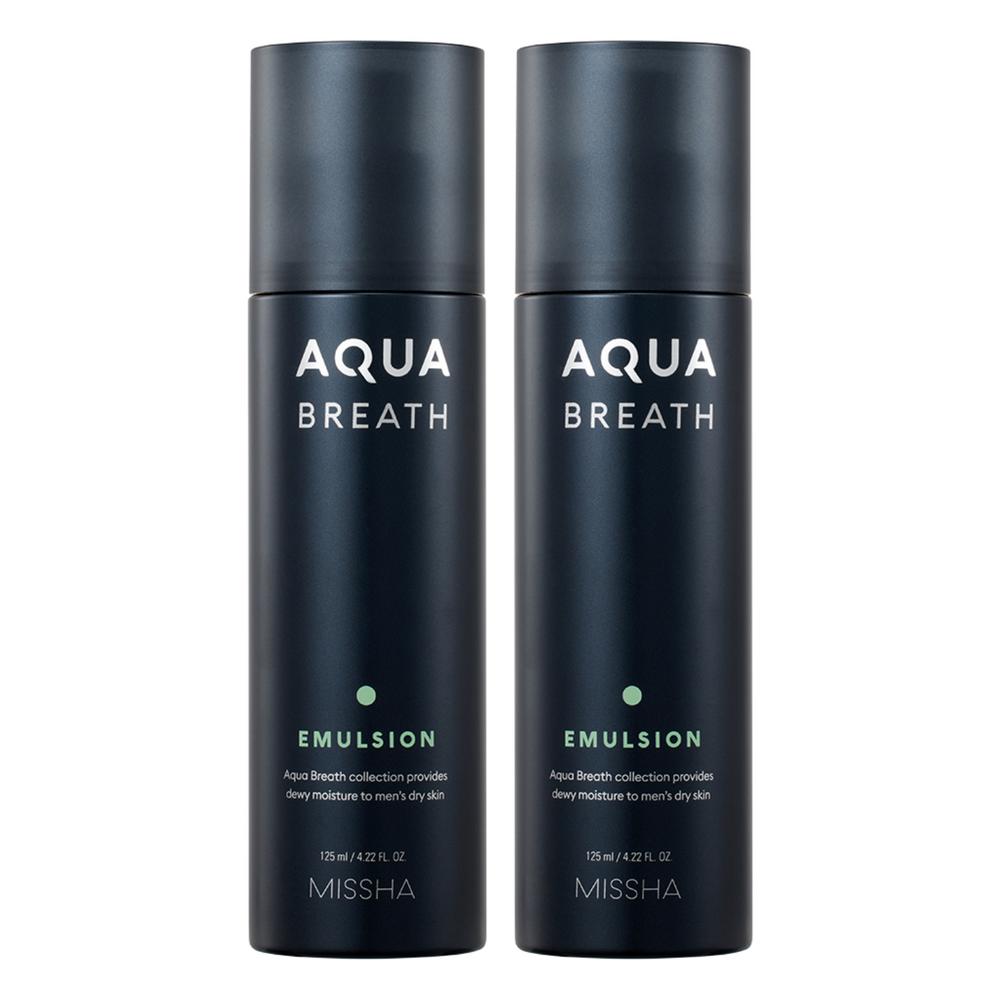 Missha For Men Aqua Breath Emulsion Lotion 2 pcs 125ml