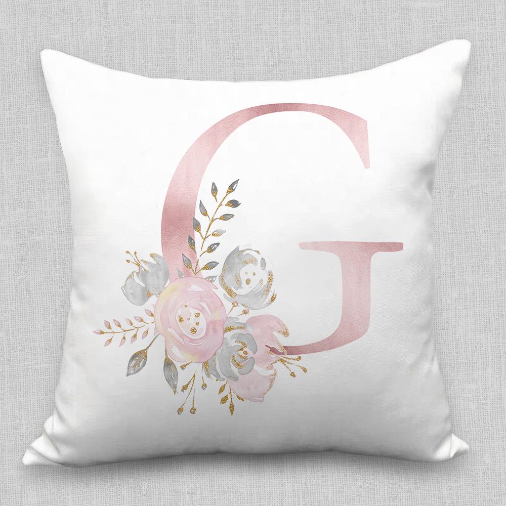 Nordische Kissenhülle Rosa Buchstaben Kissenhülle Auto Sofa Lendenkissen Sitzkissen