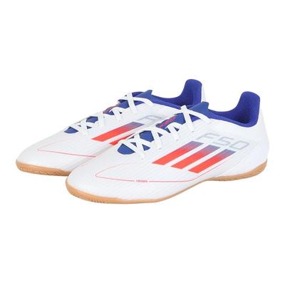 Futsal Shoes F50 Club IN Unisex Adult NIR10 Footwear Blue Size Cm White/Solar Red/Lucid (JH7242) 25.0