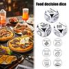 1/2/3Pcs Stainless Steel Food Decision Dice 6 Sides Barbecue Mexican American Seafood Italian Chinese Dinner Decider Dice
