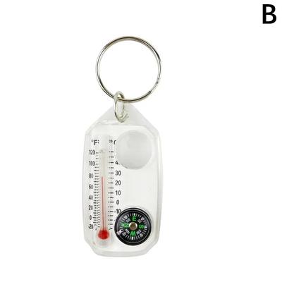 Outdoor Bergsteigen Schnalle Kompass Zeiger Mini Keychain Thermometer Kompass Schlüssel Haken Camping Werkzeuge Kompass Karabiner