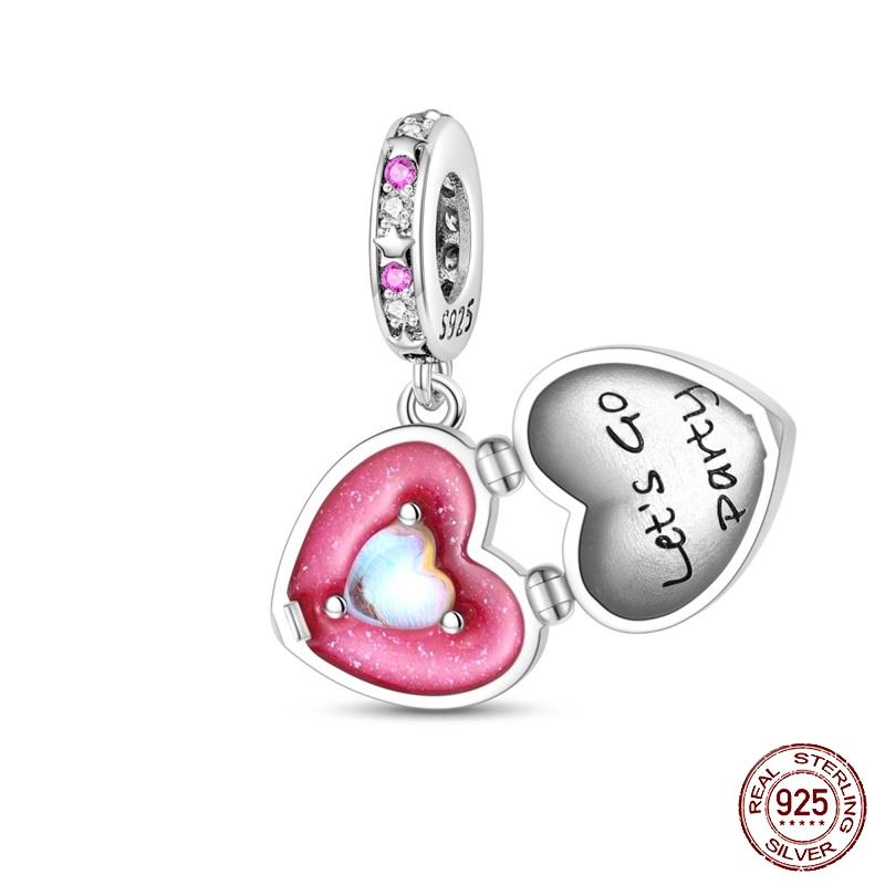 New 925 Silver Fashion Beer Champagne Red Wine Glass Drink Charms Beads Fit Original Bracelet DIY Jewelry Gift