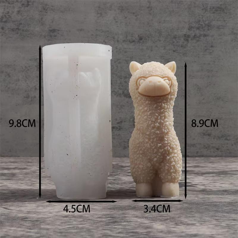 Cute 3D Sheep Aromatherapy Candle Silicone Molds DIY Fragrant Stone Handmade Soap Mold Chocolate Baking Tool Decorative Gifts