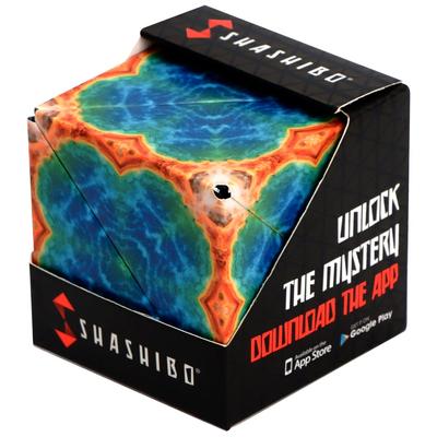 SHASHIBO Shapeshift Box opatentowana kostka Fidget Cube z 36 magnesami ziem rzadkich przekształca się w ponad 70 kształtów - wielokrotnie nagradzana, - (Ziemia)