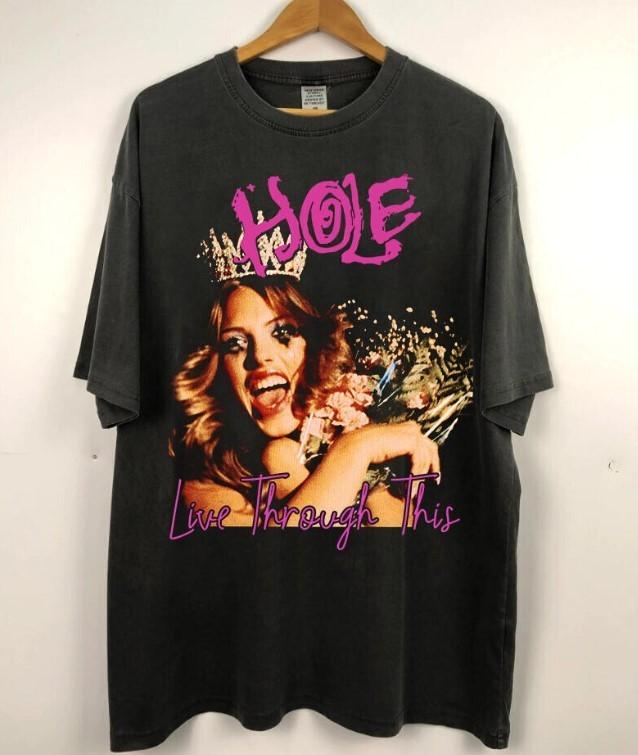 Hole Band Live Through This Vintage 90s TShirt Inspired Graphic Rock Music Gift XXXL