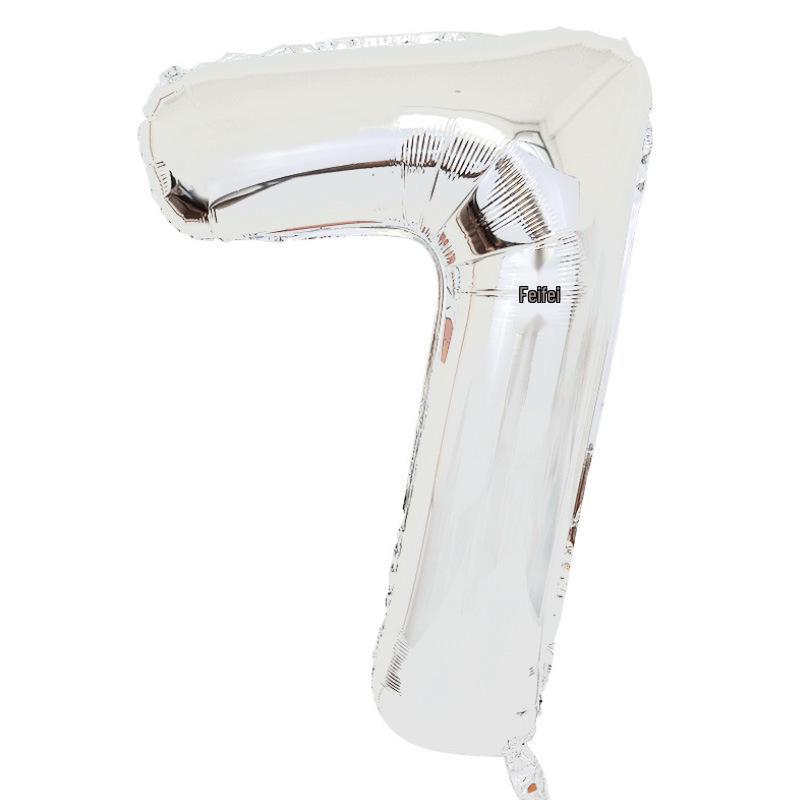 32-Inch Gradient Color Aluminum Foil Number Balloons - US Version