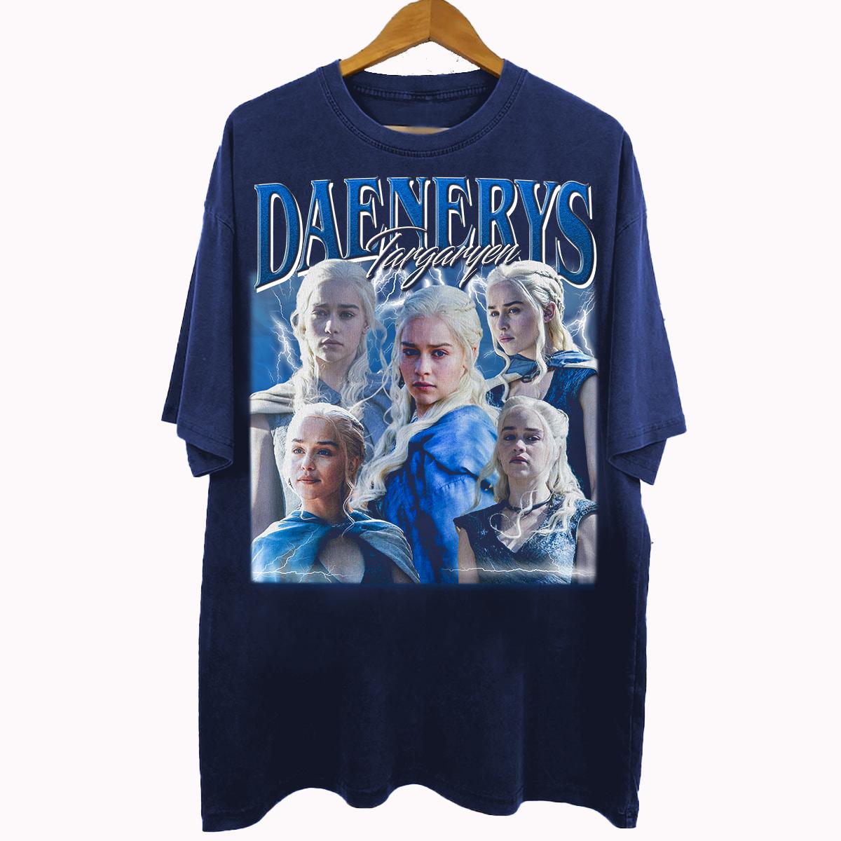 

Retro Pirated Style Daenerys Targaryen T-shirt Retro Targaryen Family Ice and Fire Song Unisex T-shirt S