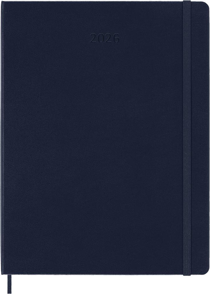 Moleskine 2026 January Weekly XL Size W x 25cm Sapphire DHB2012WN4Y26 Planner, Start, 12-Month Diary, (19cm H), Hardcover, Blue,