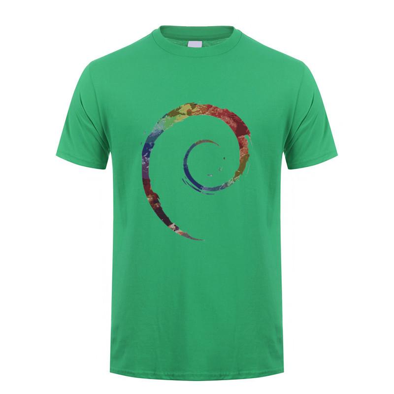 T-shirt Debian Unisex Casual Cotone Manica Corta Estate Sistema Operativo Linux Magliette Unisex Top