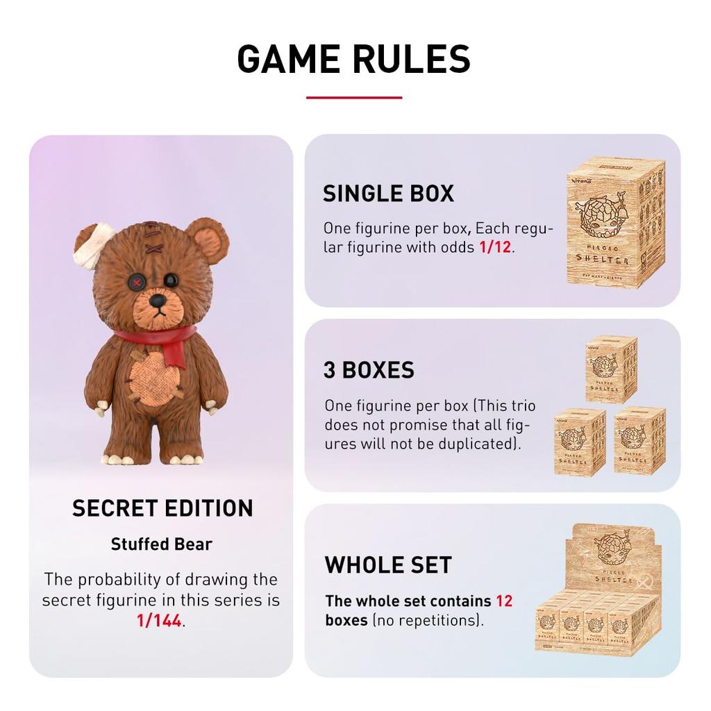 POP MART HIRONO Shelter Series [1 Piece] Pop Mart Gachapon Figure Plastic Model Premium Toy Soft Vinyl Original Character Birthday Gift