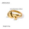 Stainless Steel Exaggerated Ring Smooth Vintage Finger Ring Exquisite Geometric Ring  Wedding