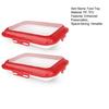 2Pcs Food Preservation Trays Reusable Food Storage Container with Lid Vacuum Sealed Stackable Tray for Picnic Travel