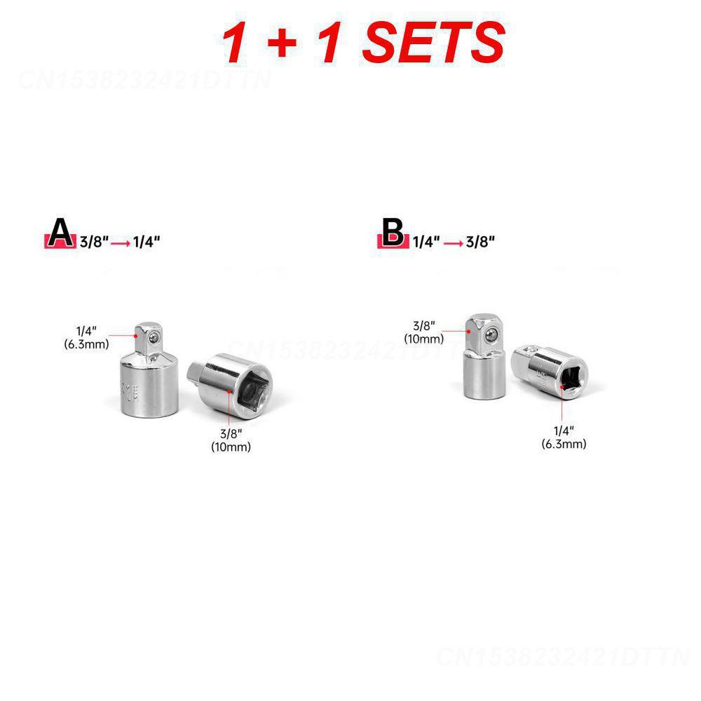 1~4SETS Ratchet Wrench High-quality Chrome Vanadium Steel 1/2 To 3/8 To 1/4 Adapter Cr-v Steel Auto Repair Premium Quality