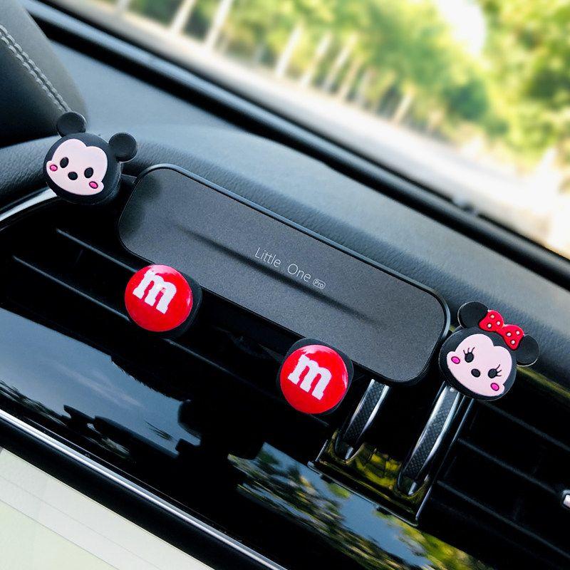 Car Phone Holder 2022 New Model Cute Cartoon Car Air Vent Decoration Navigation Support for Girls