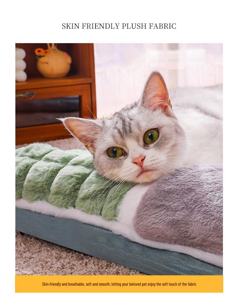 Zimní teplý pelíšek pro mazlíčky: Hustá pohovka pro psy a kočky pro všechna roční období