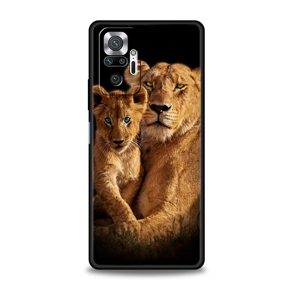 Lion Alpha Male Cub Phone Case For Xiaomi Redmi Note 14 13 5G 10 11 12 Pro Plus 4G 14C 13C 12C 10C Black Cover