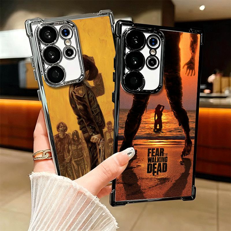 The Walking Deads Plating Phone Case For Samsung Galaxy S24 S25 FE S26 Edge S23 Ultra S22 S21 Plus S20 Anti-Fall Airabag Cover