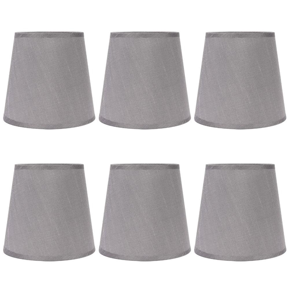 

6PCS Clip On Design Lampshade Fabric Chandelier Lamp Shades Simple Wall Lamp Shade Wall Lamp сірий